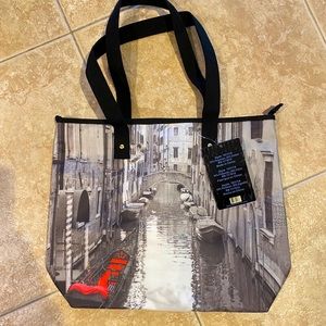 Galleria Tote with Zipper, Venice scene